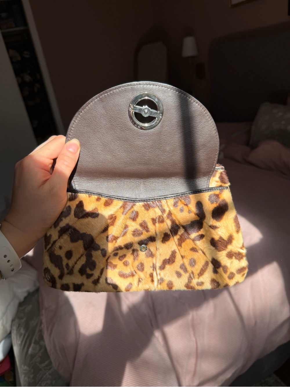 Christian Dior Leopard Print Ponyhair (Calfhair) Clutch - Picture 5 of 11